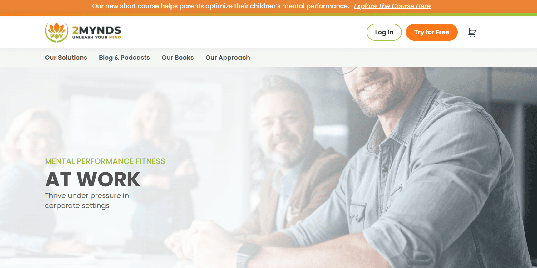 2mynds Academy e-learning website screenshot