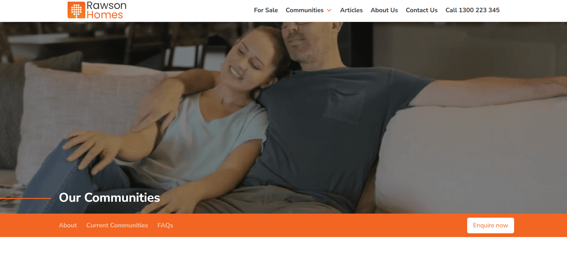 Rawson Communities website screenshot
