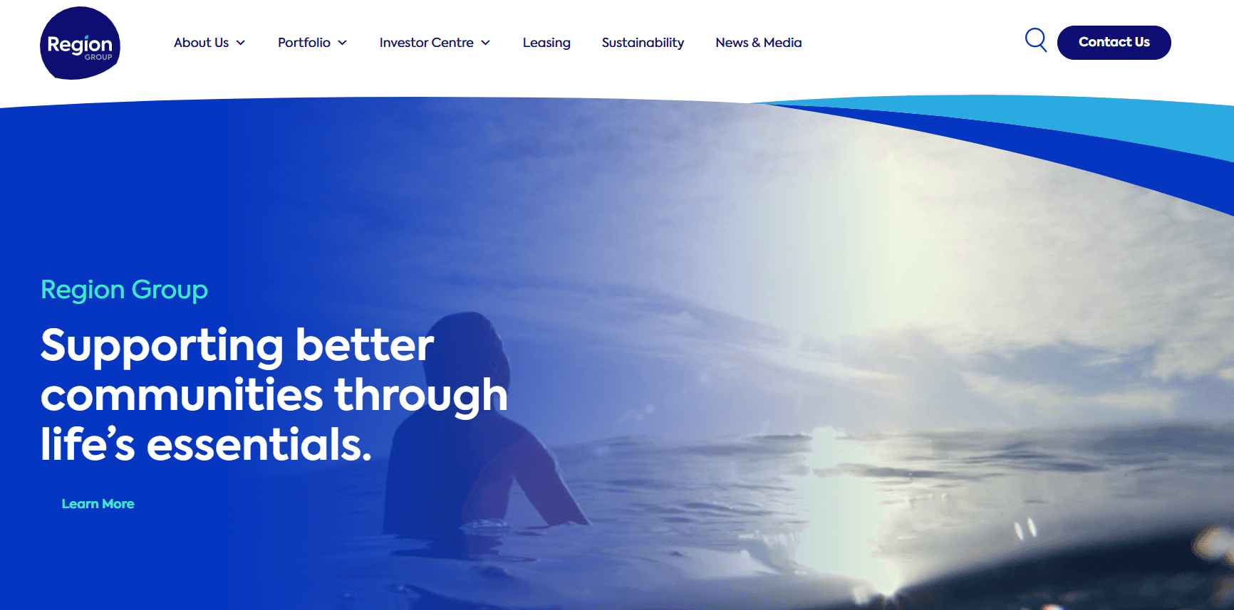 Region Group website screenshot